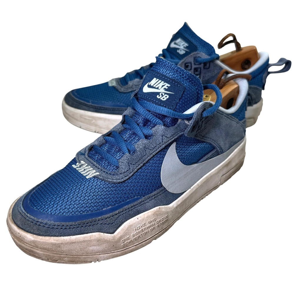 Nike SB Ishod Wair Kids 4.5Y Blue Grey‎ Skate Shoes FN4210-400 Athletic Sneakers